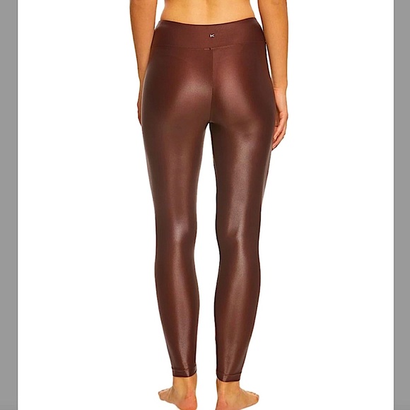 Koral Lustrous Max High Rise Shiny Leggings in Bordeaux - Picture 12 of 16